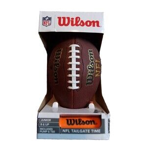 Wilson NFL Football Junior Nfl Tailgate Time Includes Pump & Tee BRAND NEW / NIB